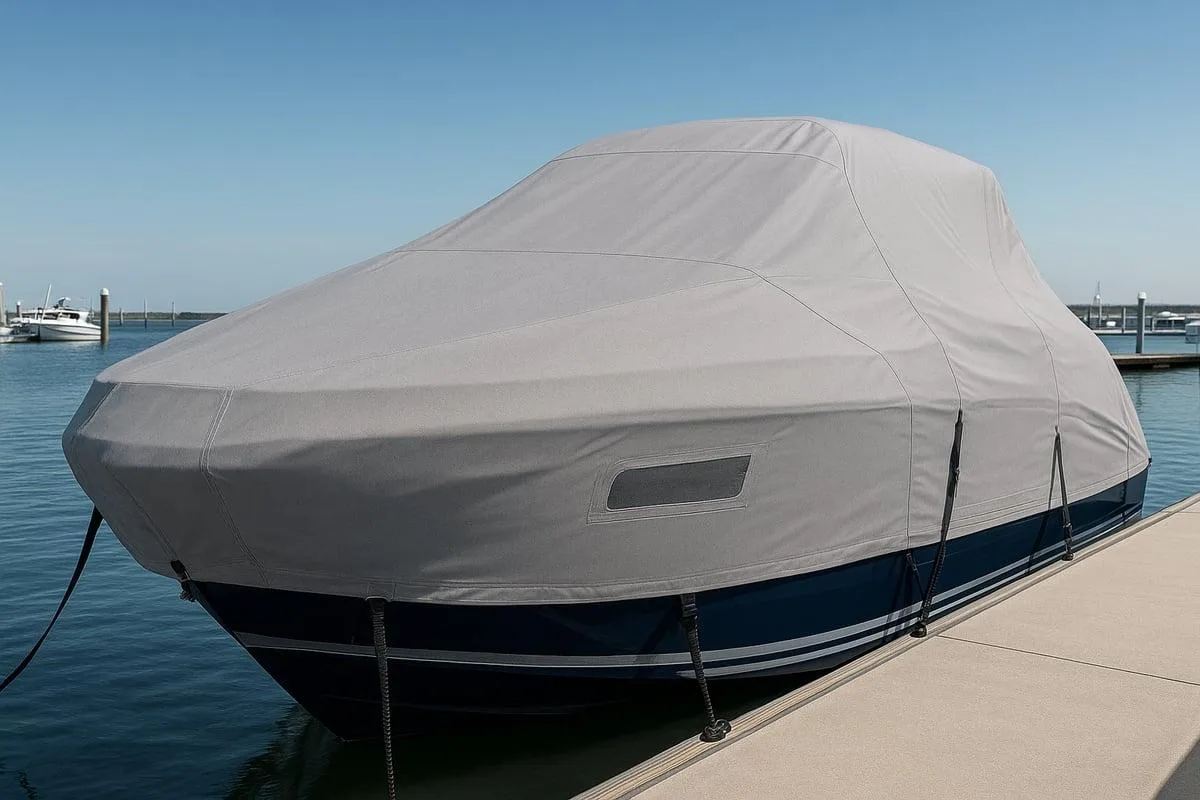 Marinada tam koruma örtüsü uygulanmış tekne